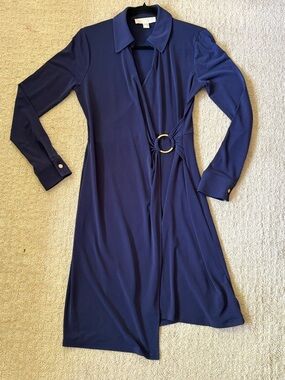 Michael Kors Navy Wrap Dress